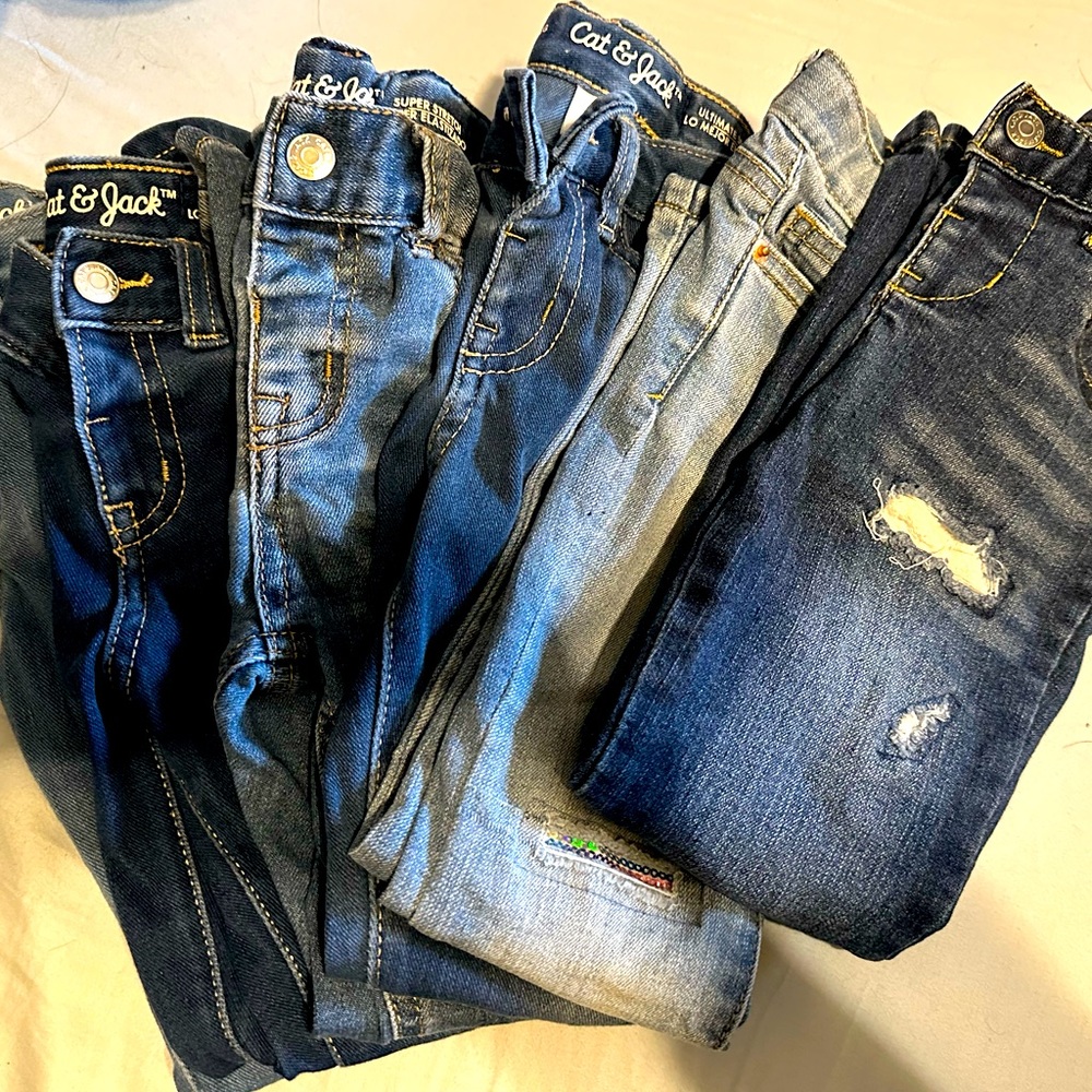 Cat & Jack 5T Girls Jean Lot - 7 Pairs Like New